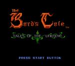 Bard's Tale - NES - Title Screen